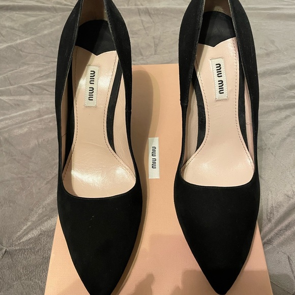 New Miu Miu Calzature Donna Suede Pumps Size 40 - Picture 4 of 7